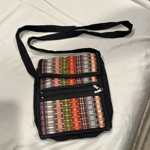 Multicolored Cotton crossbody purse, small